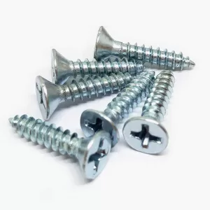Flat head self tapping screw