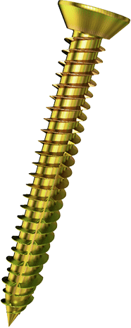 Yellow Zinc Plated Concrete Screw