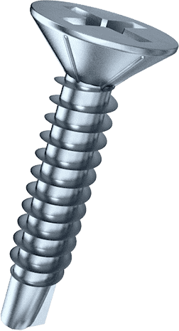 Lexar Industrial #8 X 1 Phillips Flat Head Self-Drilling Screws – 1500 Pack – Zinc Plated Steel